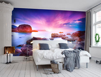 PVC Fototapete Colorful Summer Seascape – ECO Wandbild Selbstklebende Tapete – 3D Vinyl Wandsticker XXL  SW324 - life-decor.de