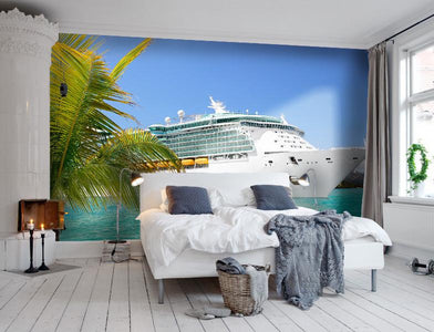 PVC Fototapete Cruise Ship – ECO Wandbild Selbstklebende Tapete – 3D Vinyl Wandsticker XXL  SW393 - life-decor.de