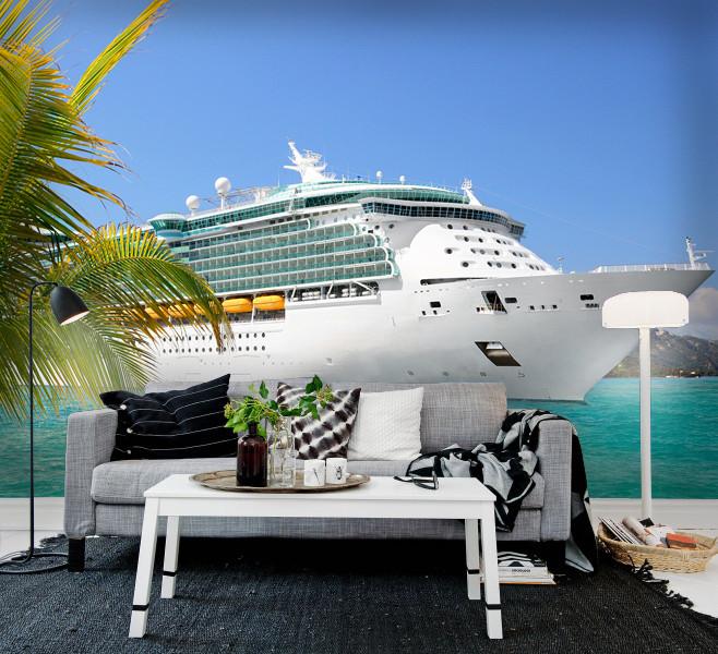 PVC Fototapete Cruise Ship – ECO Wandbild Selbstklebende Tapete – 3D Vinyl Wandsticker XXL  SW393 - life-decor.de
