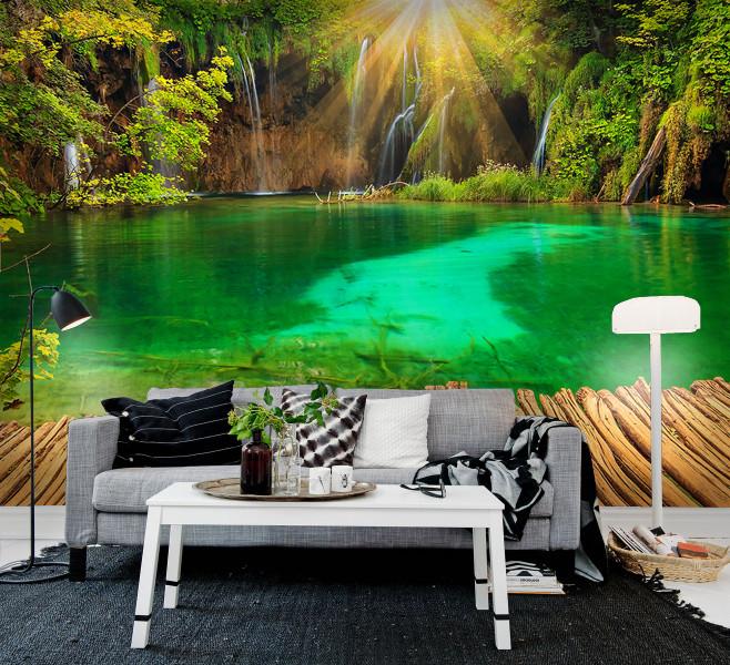 PVC Fototapete Plitvička Jezera – ECO Wandbild Selbstklebende Tapete – 3D Vinyl Wandsticker XXL  SW373 - life-decor.de