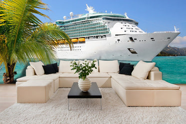 PVC Fototapete Cruise Ship – ECO Wandbild Selbstklebende Tapete – 3D Vinyl Wandsticker XXL  SW393 - life-decor.de