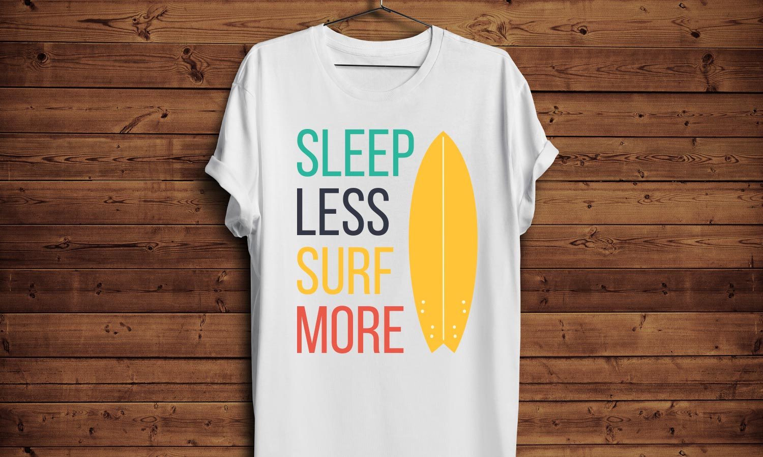 Sleep Less Surf More T shirt drucke, männlich, weiblich und Baby Modell 150g. TS018