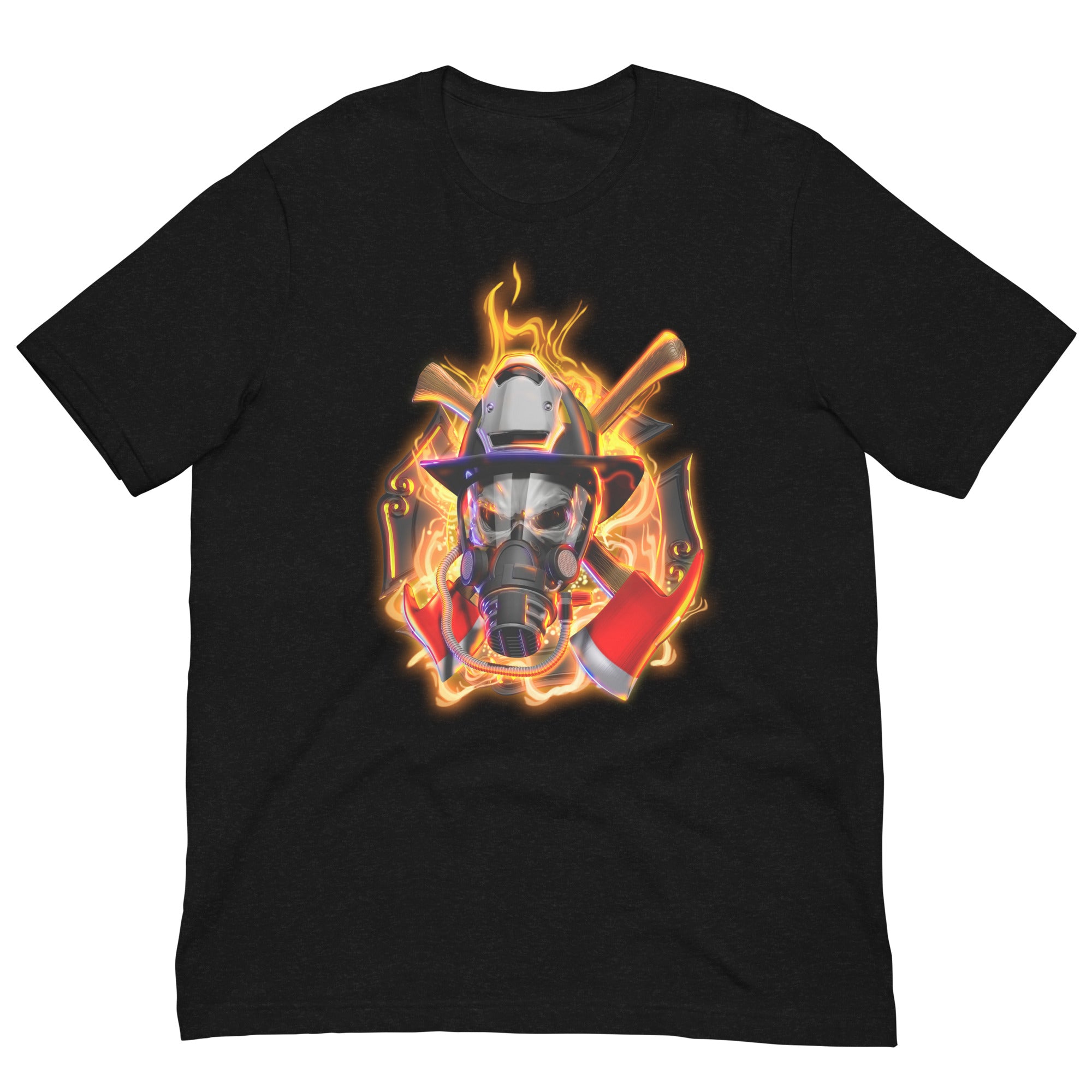 Feuerwehrmann-Schädel Herren-T-Shirt