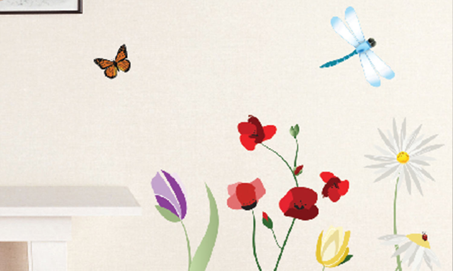Wandaufkleber farbenfrohe Blumen - WS071 - life-decor.de