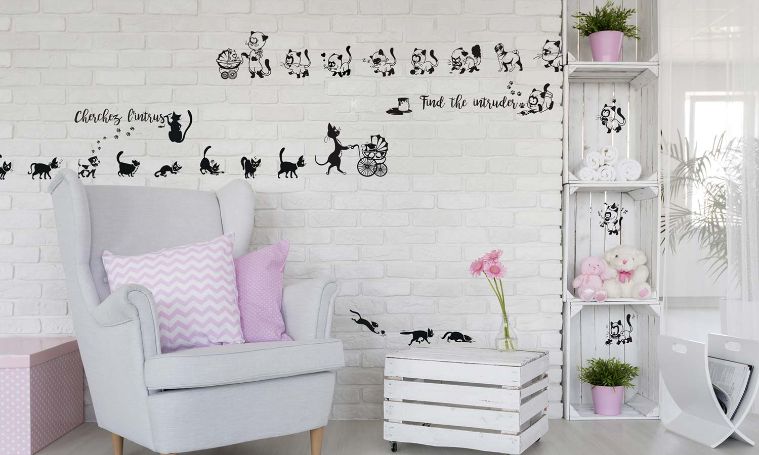 Wandaufkleber  Kleine Katzen - WS097 - life-decor.de