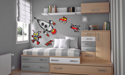 Wandaufkleber Rakete - M8 - life-decor.de