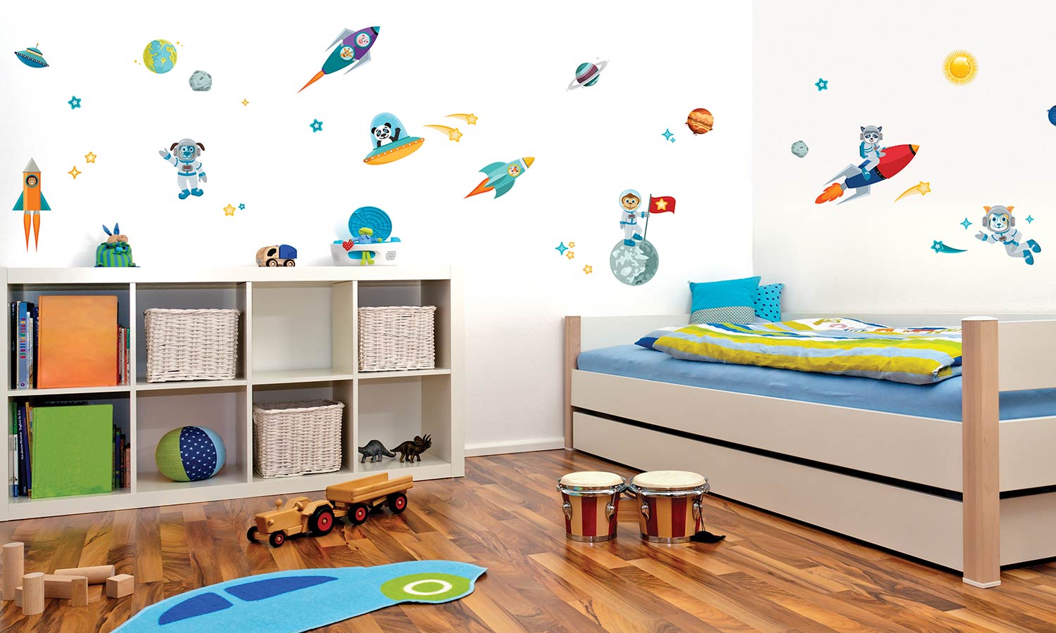 Wandaufkleber  Weltraum Tiere - WS095 - life-decor.de