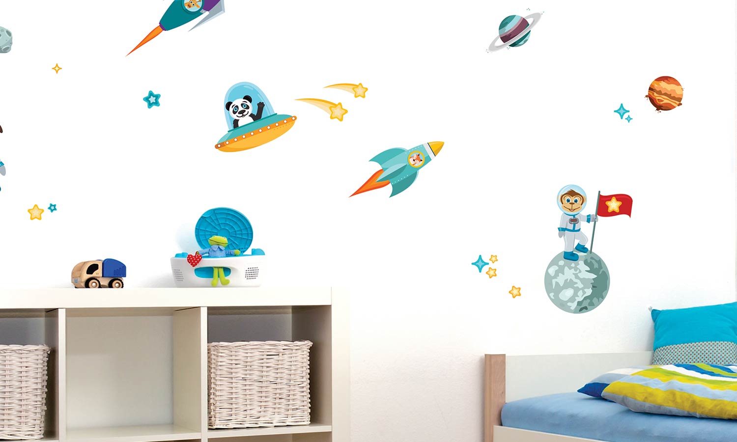 Wandaufkleber  Weltraum Tiere - WS095 - life-decor.de