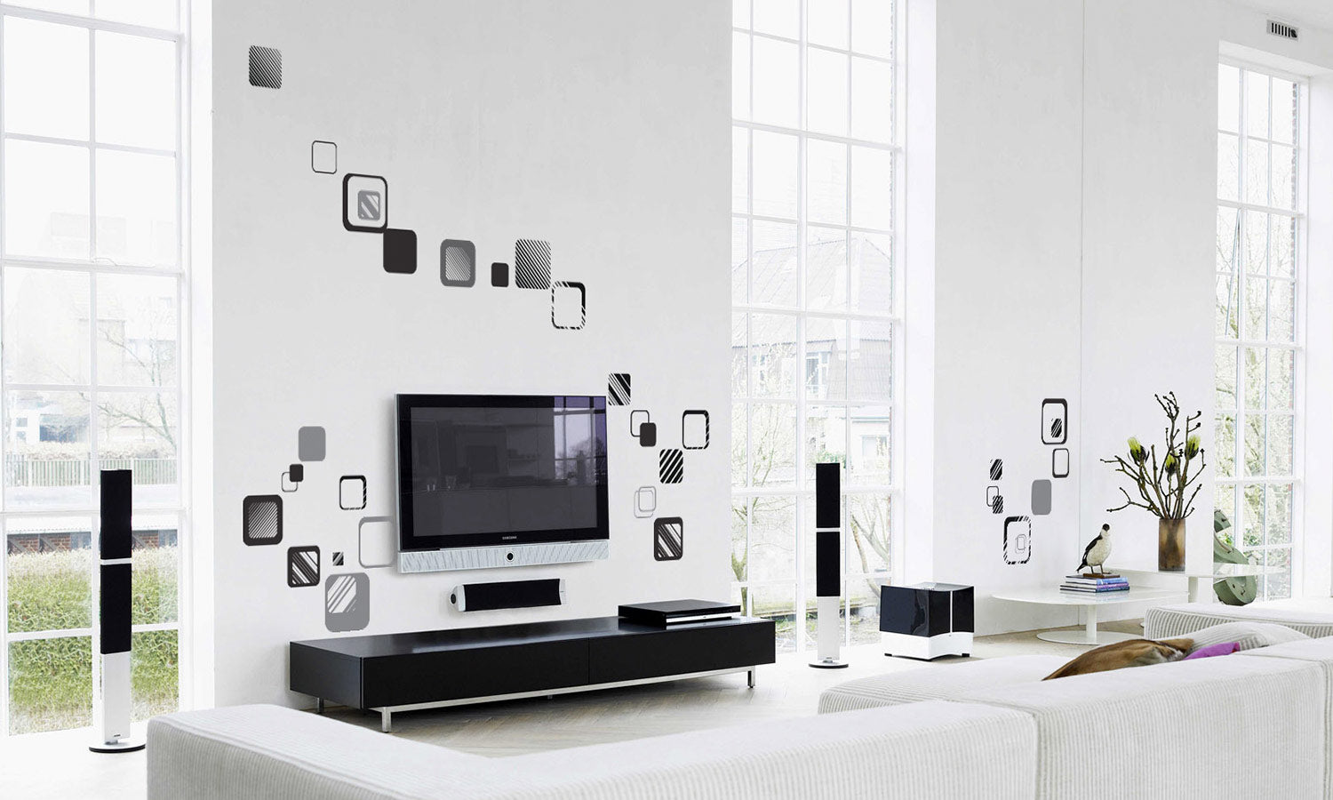 Wandaufkleber schwarzes cubec - M4 - life-decor.de