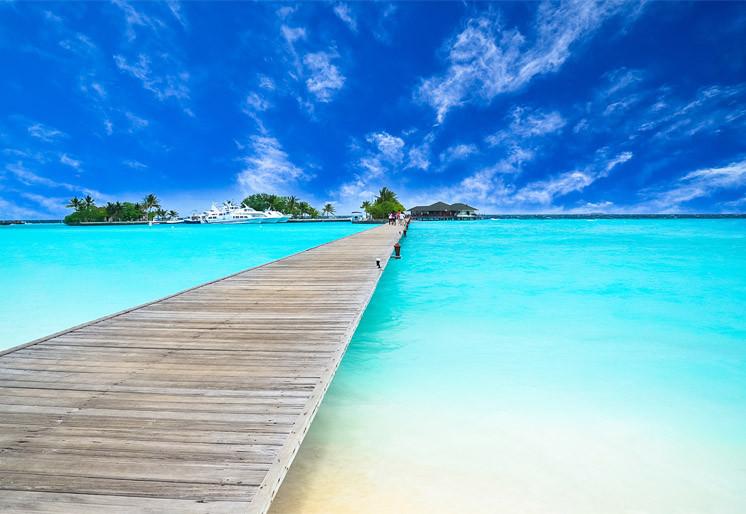 PVC Fototapete Path To Beautiful Island – ECO Wandbild Selbstklebende Tapete – 3D Vinyl Wandsticker XXL  SW237 - life-decor.de