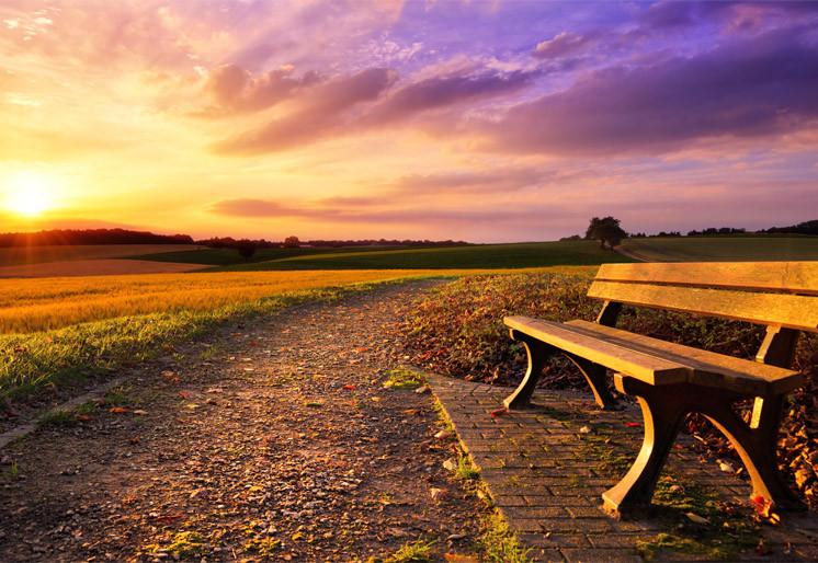 PVC Fototapete Colorful Sunset – ECO Wandbild Selbstklebende Tapete – 3D Vinyl Wandsticker XXL  SW290 - life-decor.de