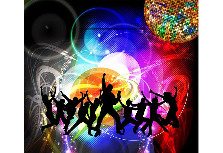 PVC Fototapete Disco Party – ECO Wandbild Selbstklebende Tapete – 3D Vinyl Wandsticker XXL  SW315 - life-decor.de