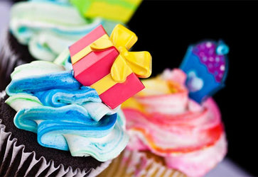 PVC Fototapete Cup Cake Decoration – ECO Wandbild Selbstklebende Tapete – 3D Vinyl Wandsticker XXL  SW284 - life-decor.de
