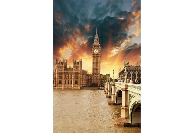 PVC Fototapete Big Apple After Sunset – ECO Wandbild Selbstklebende Tapete – 3D Vinyl Wandsticker XXL  SW194 - life-decor.de