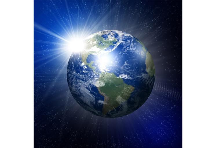 PVC Fototapete Planet Earth – ECO Wandbild Selbstklebende Tapete – 3D Vinyl Wandsticker XXL  SW302 - life-decor.de