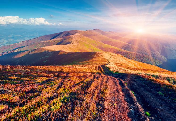 PVC Fototapete Carpathian Mountains – ECO Wandbild Selbstklebende Tapete – 3D Vinyl Wandsticker XXL  SW327 - life-decor.de