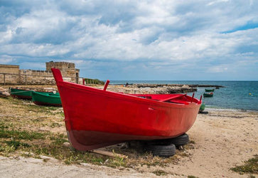 PVC Fototapete Fishing Boats – ECO Wandbild Selbstklebende Tapete – 3D Vinyl Wandsticker XXL  SW289 - life-decor.de