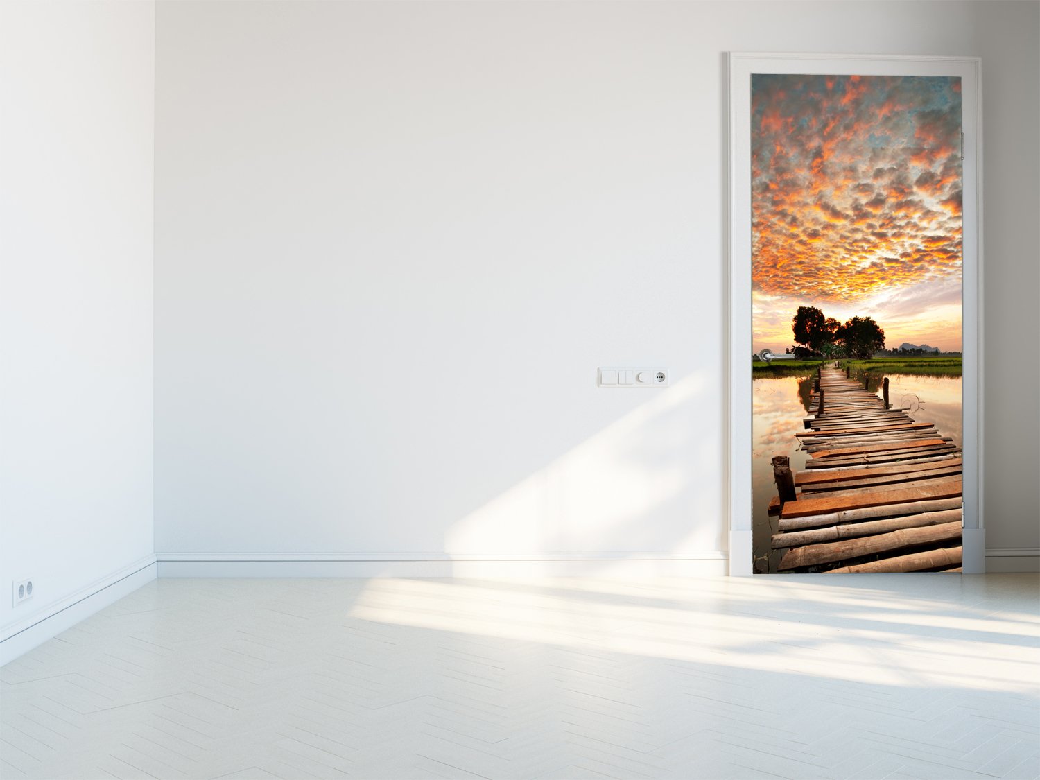 Tapete für Türen Wooden bridge - TA041 - life-decor.de